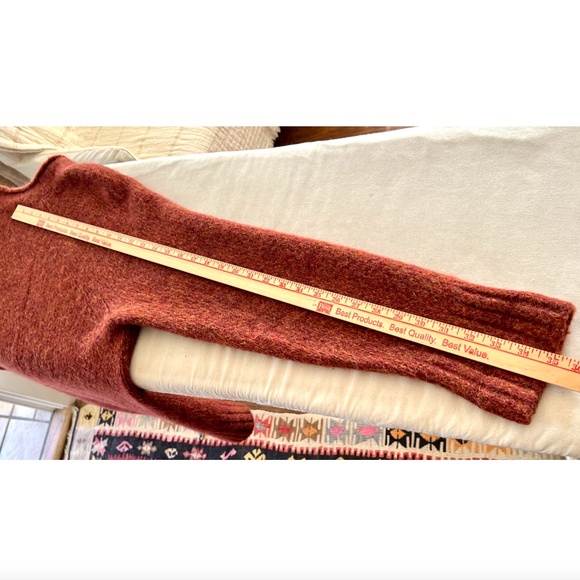 BANANA REPUBLIC Alpaca/Wool Blend Rolled Crew Neck Sweater in Rust Heather - L - Picture 11 of 11